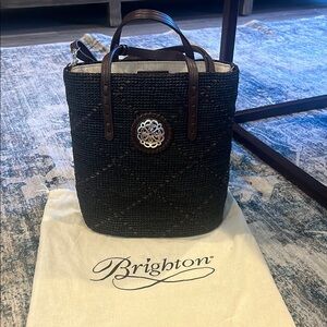 BN Brighton Black Woven Tote Bag